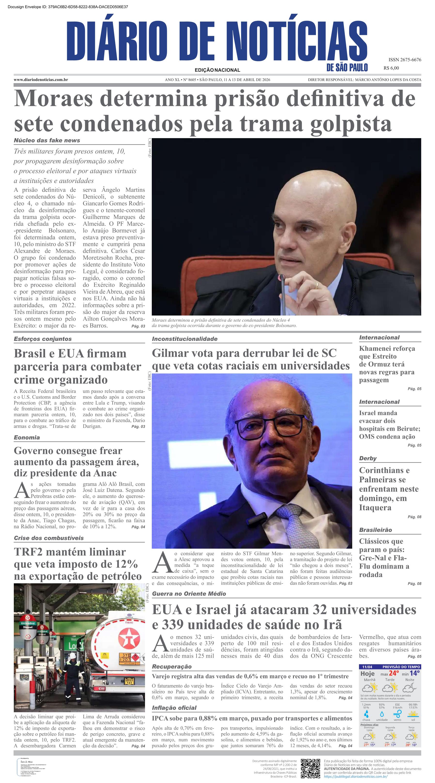 Capa do Jornal