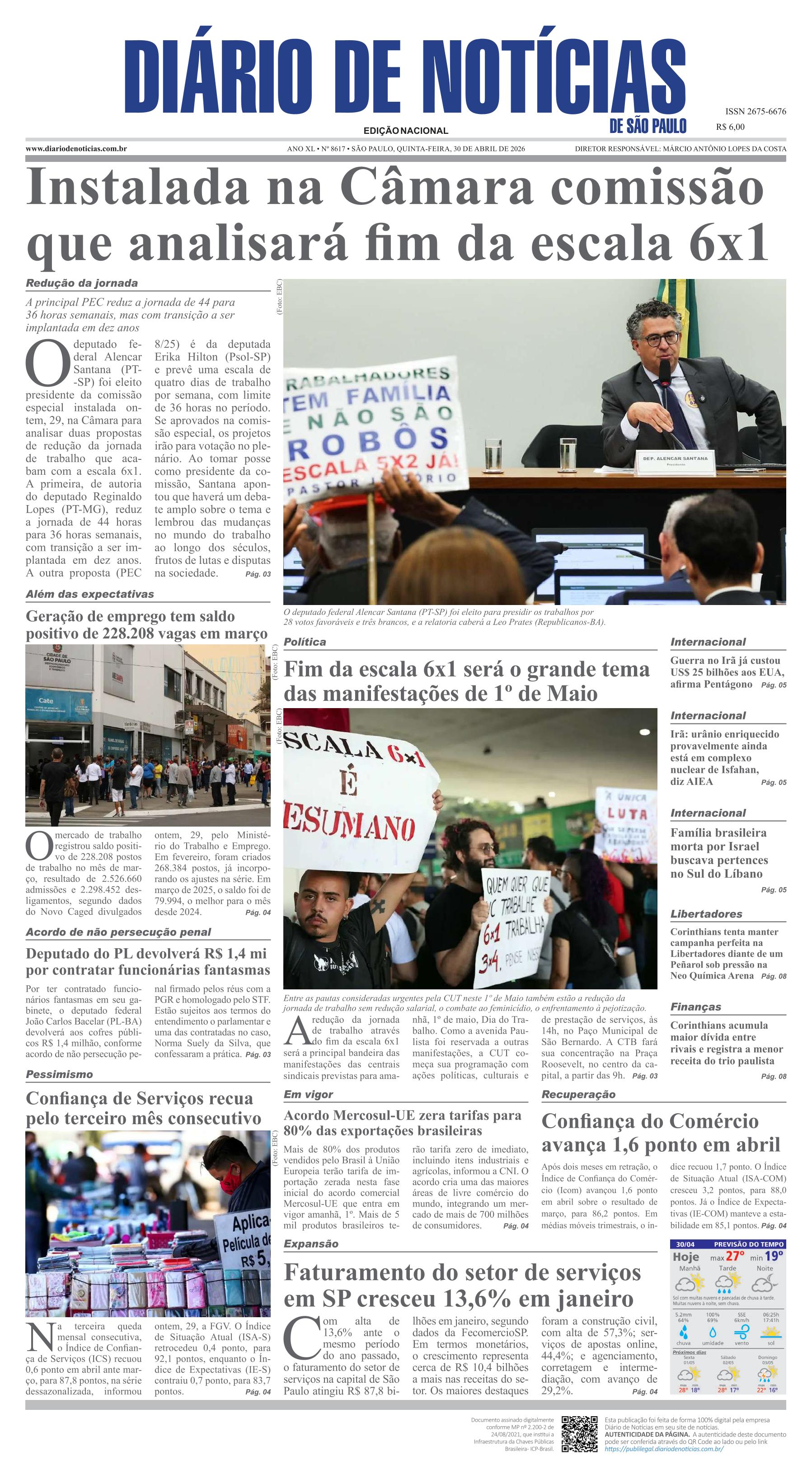 Capa do Jornal
