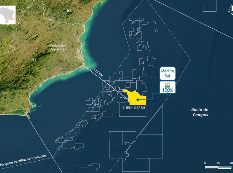 Petrobras informa nova descoberta de petróleo no pré-sal da Bacia de Campos