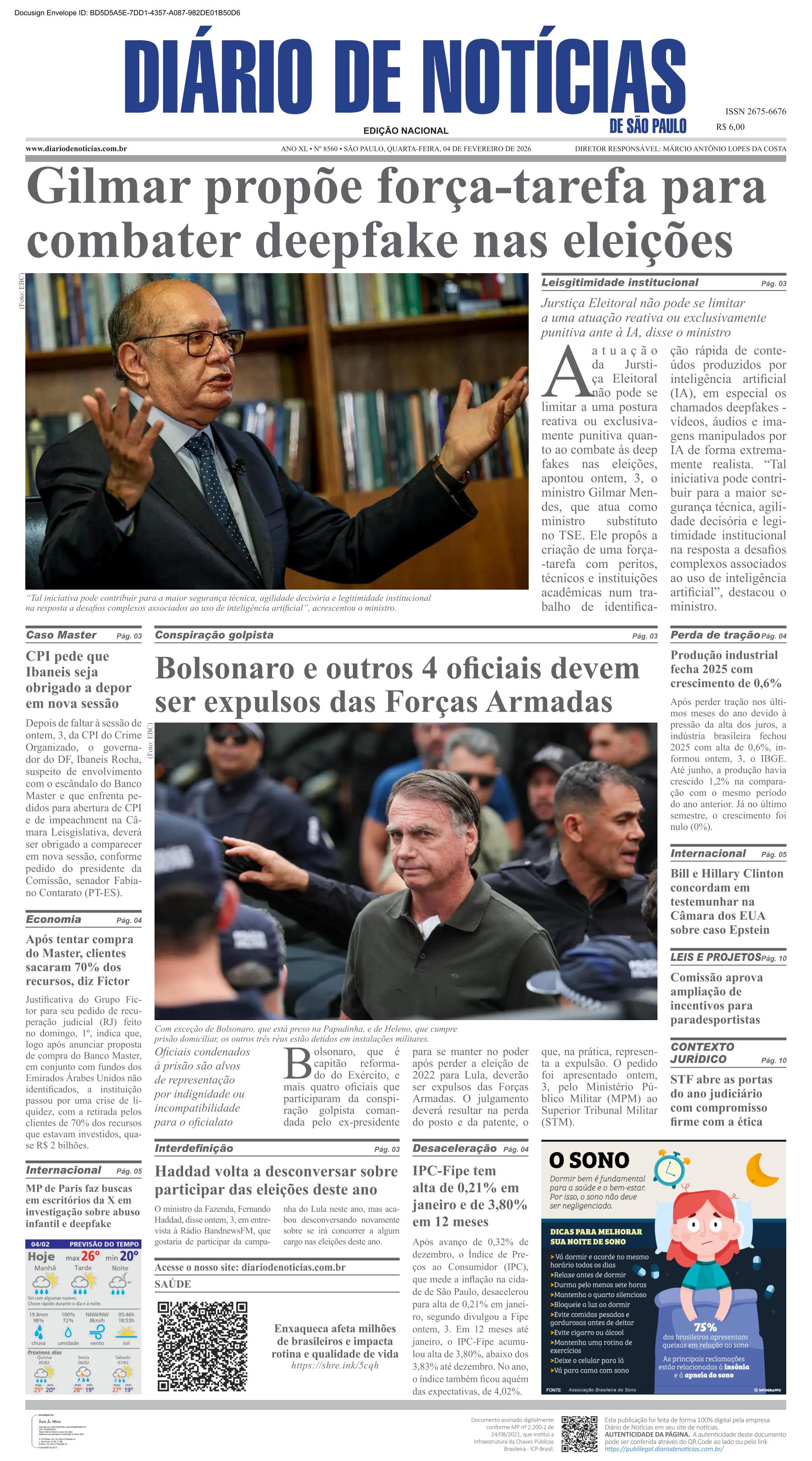 Capa do Jornal