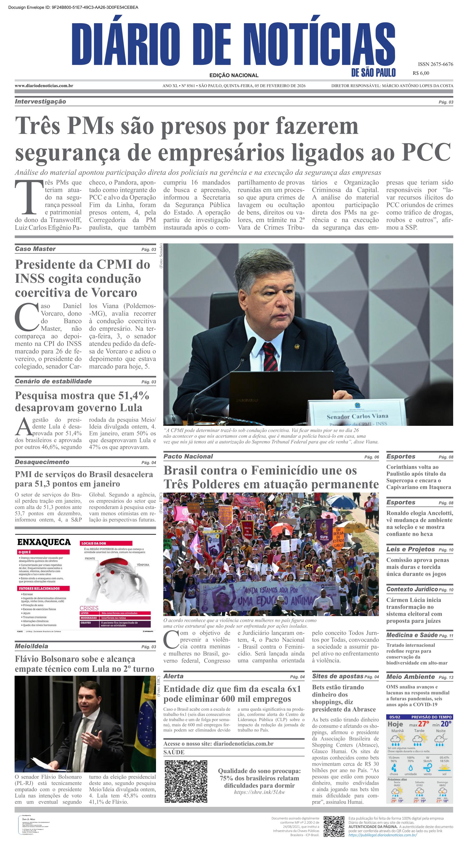 Capa do Jornal