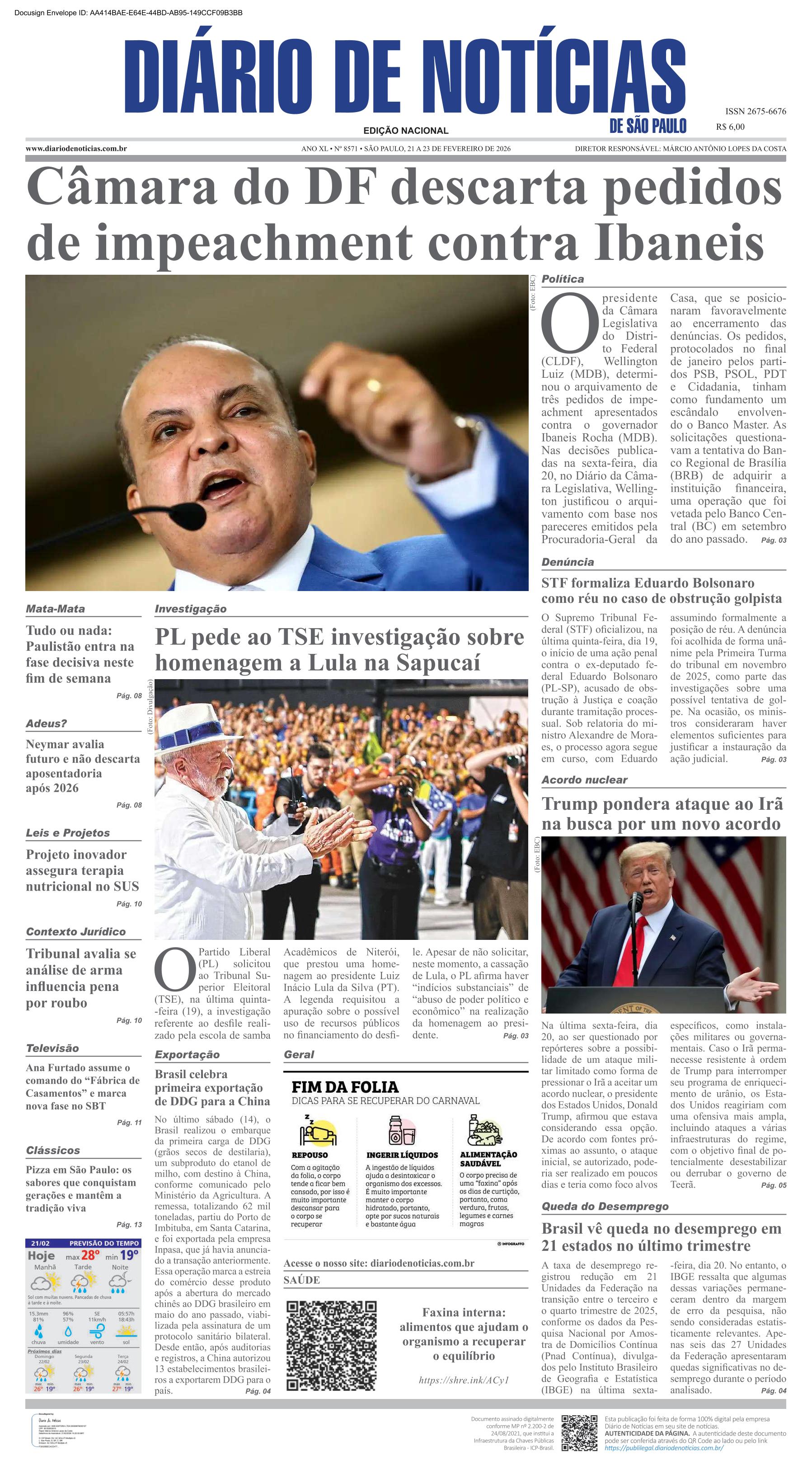 Capa do Jornal