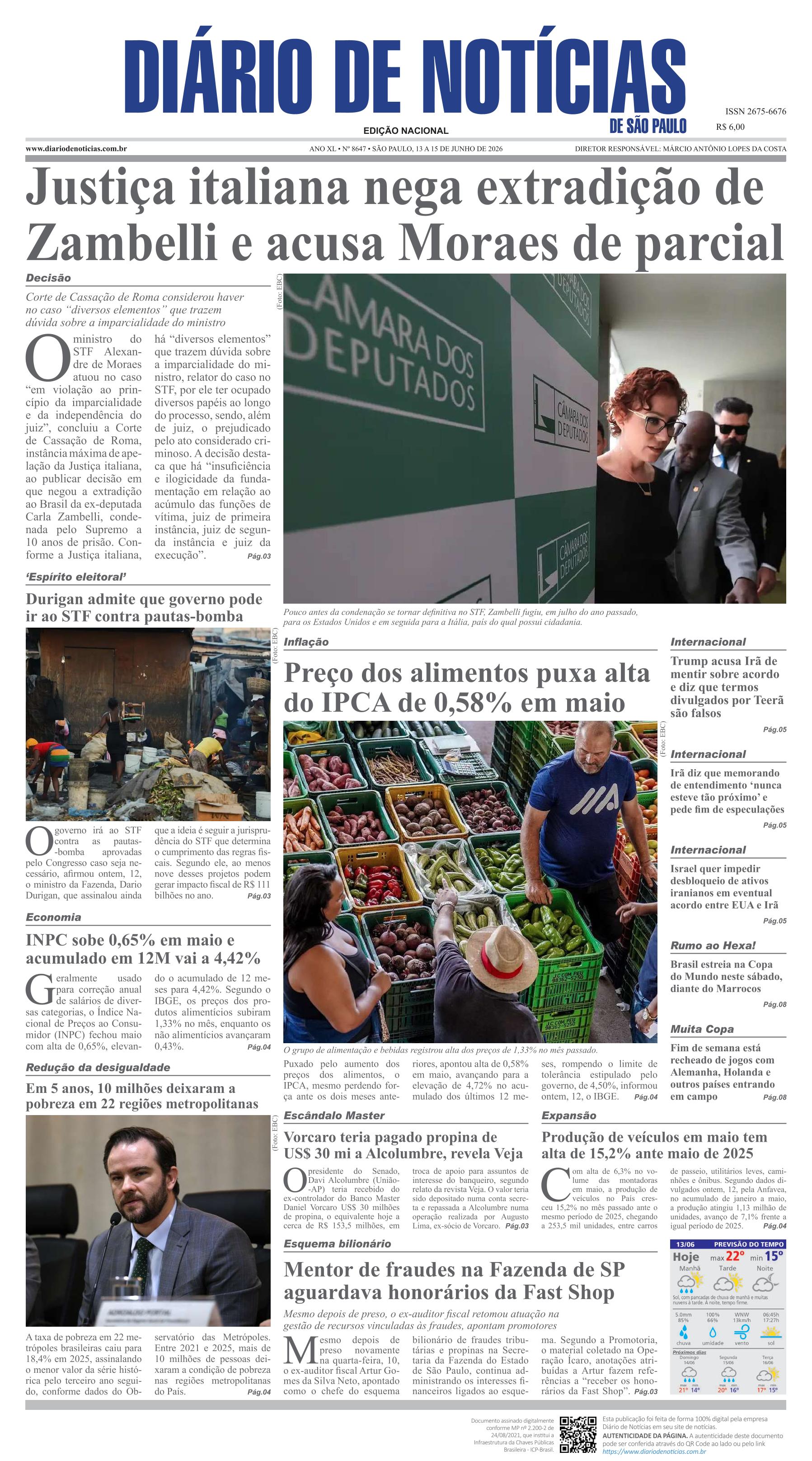 Capa do Jornal