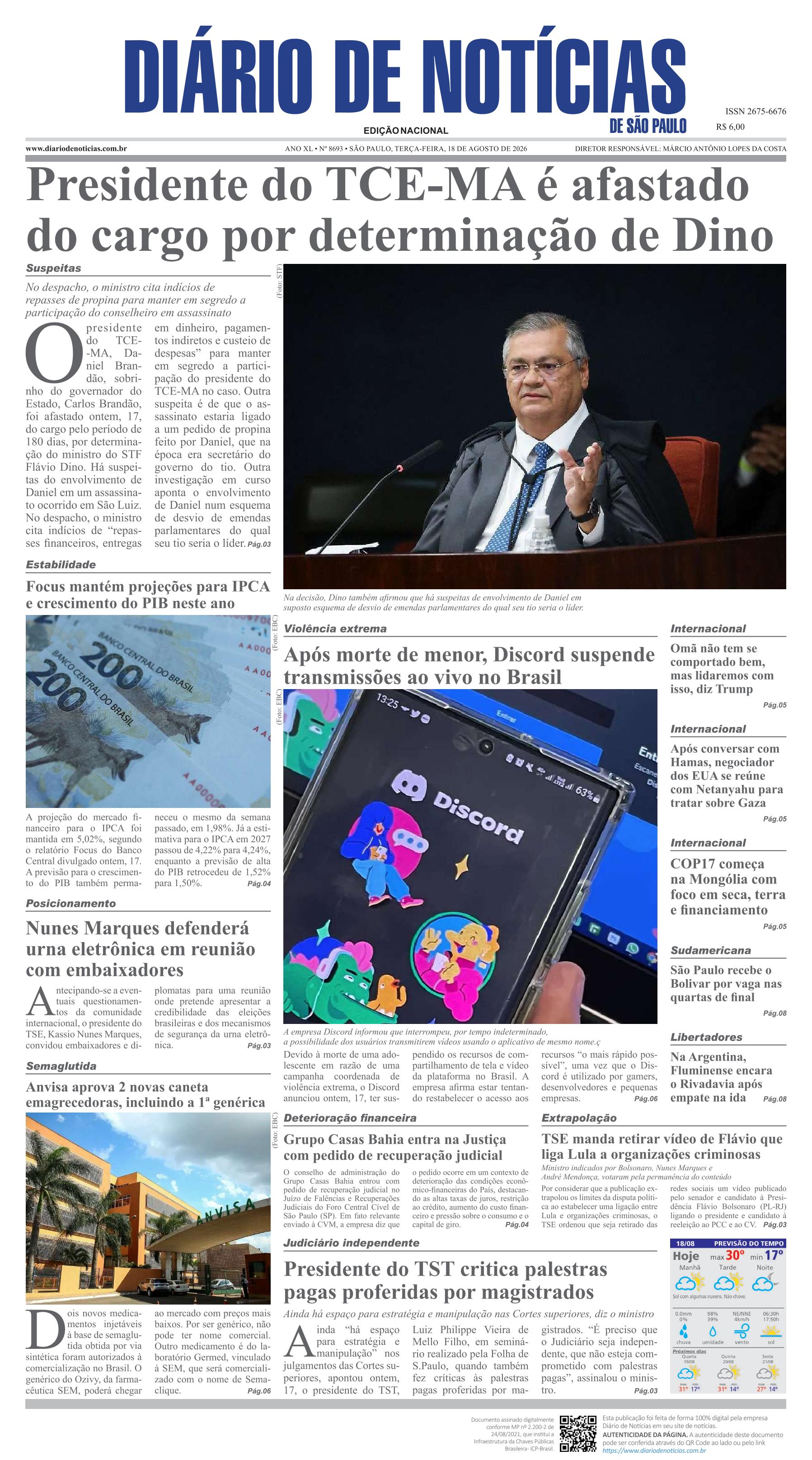 Capa do Jornal