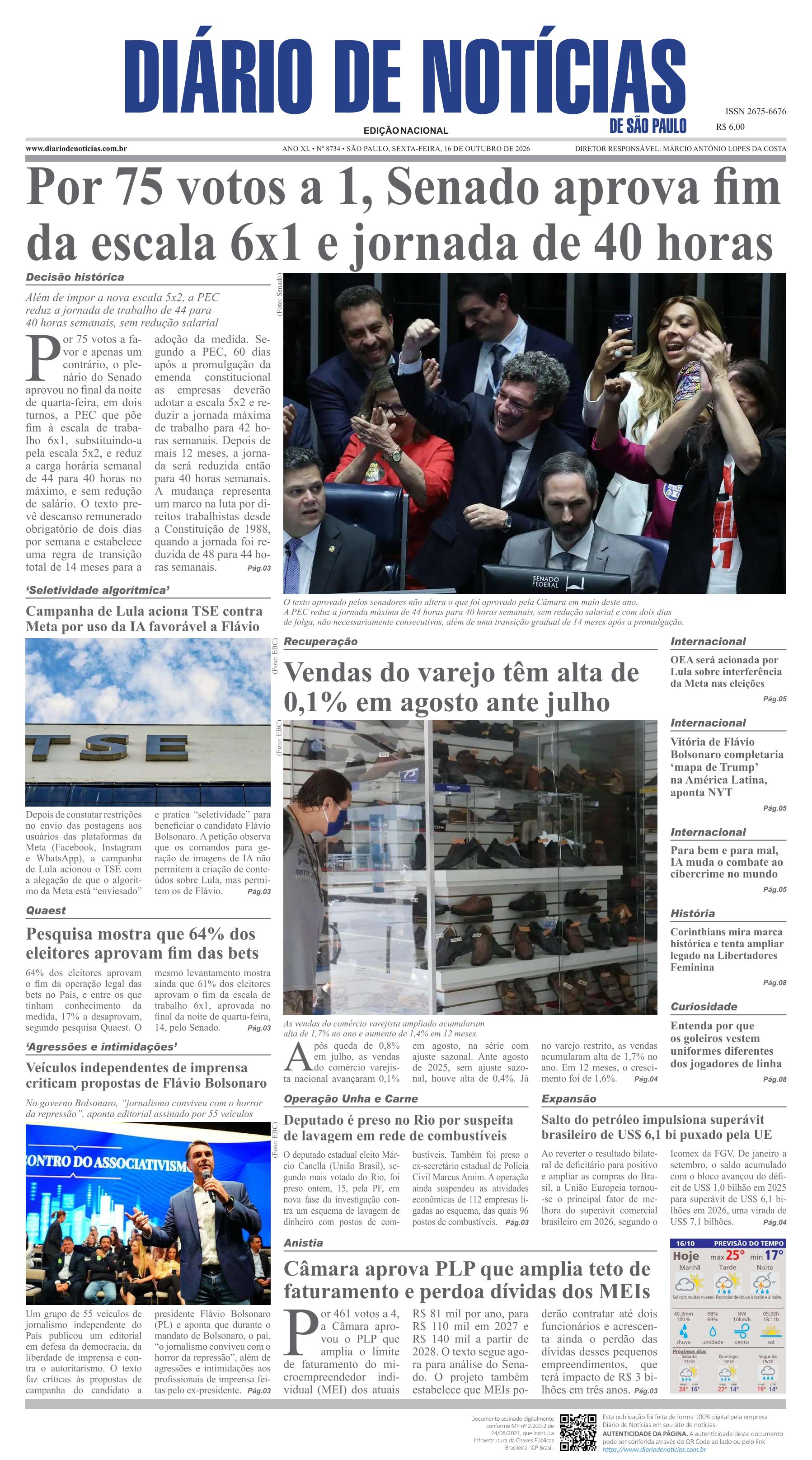 Capa do Jornal