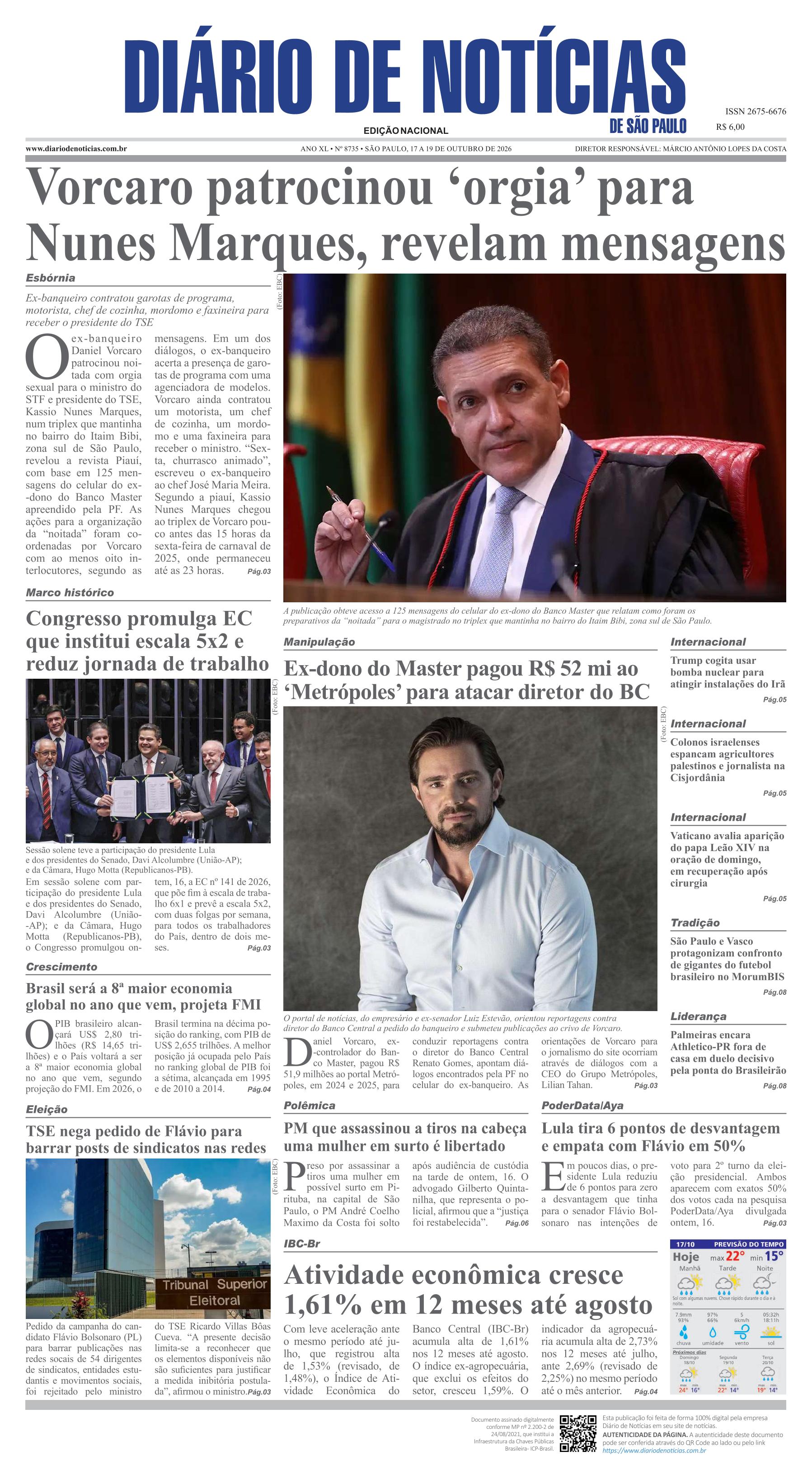 Capa do Jornal