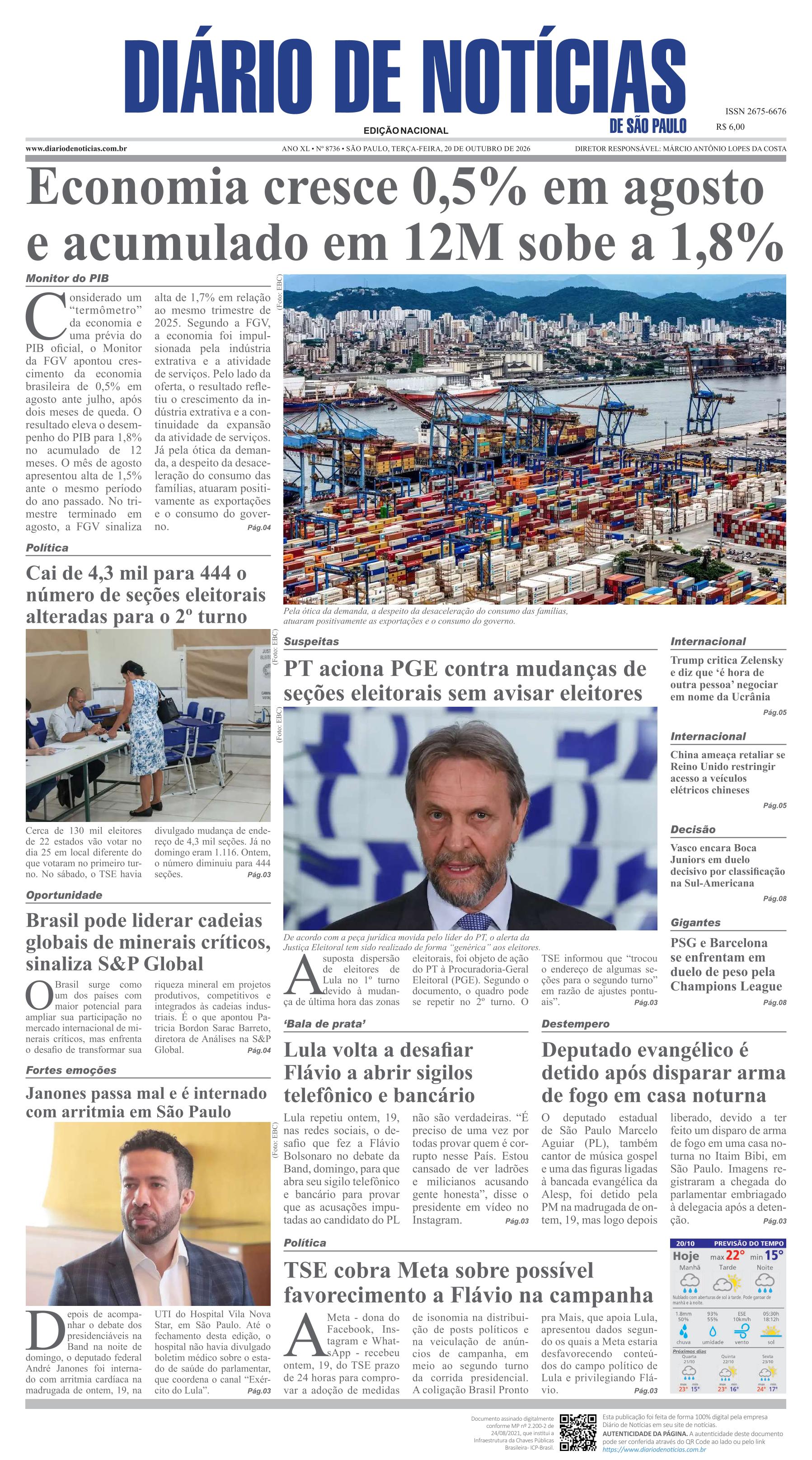 Capa do Jornal