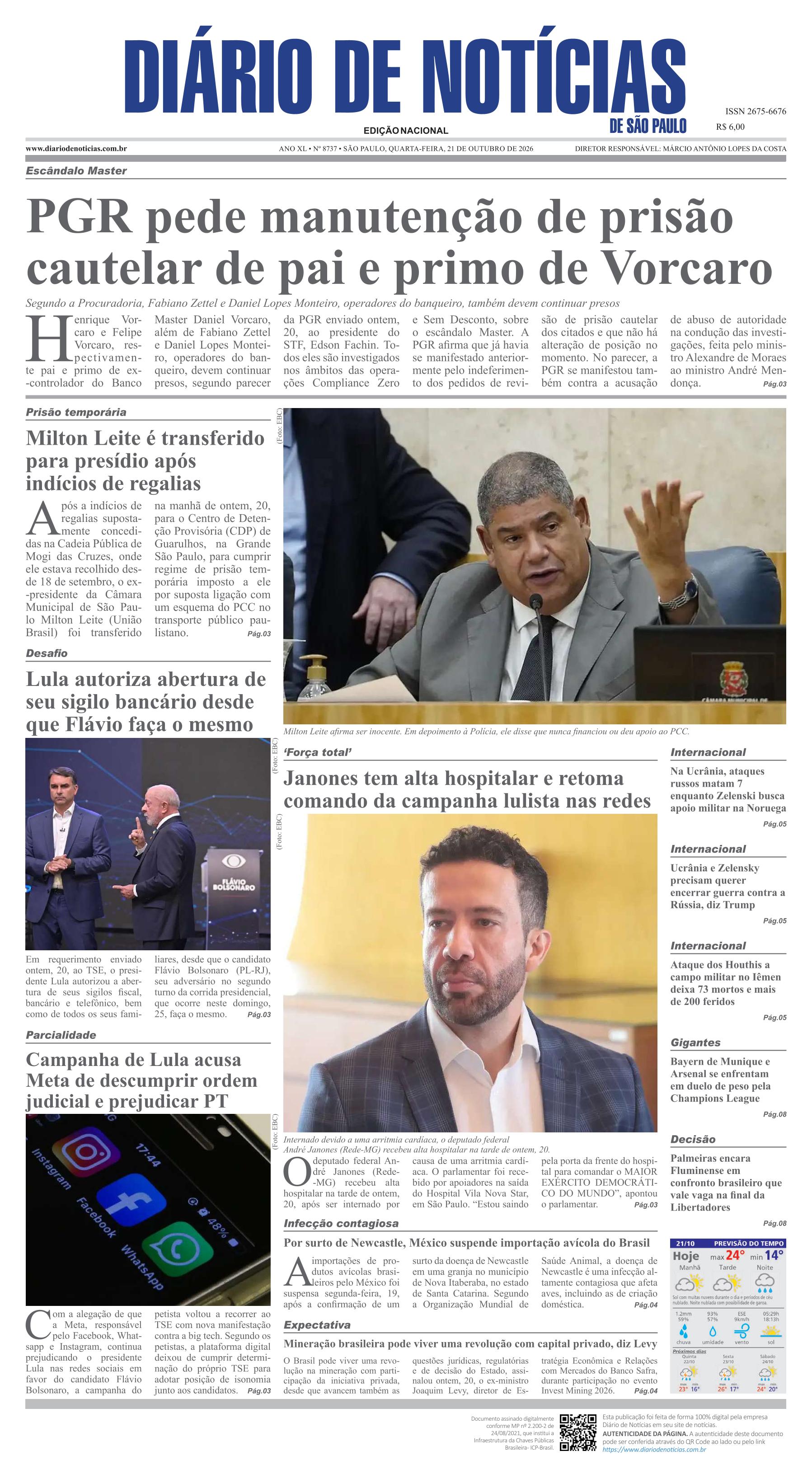 Capa do Jornal