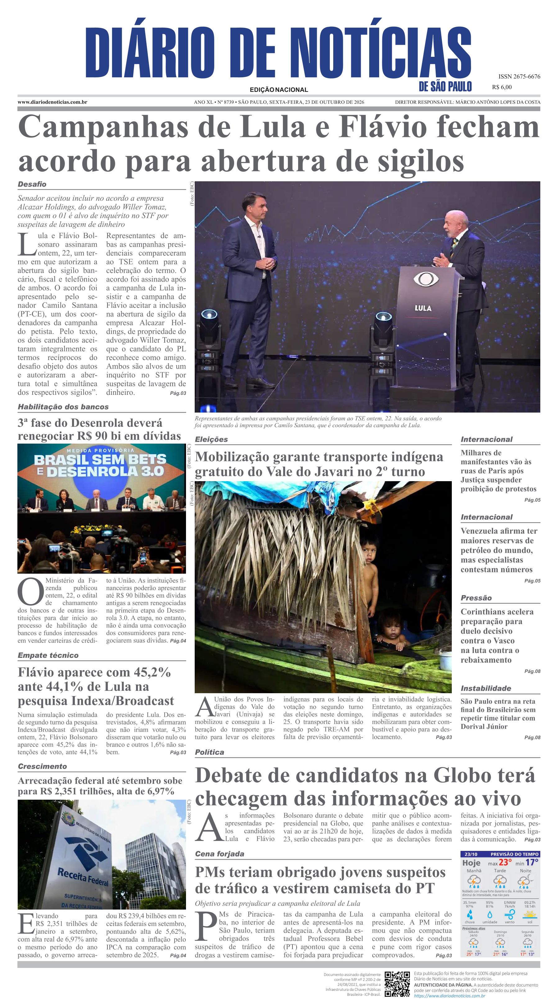 Capa do Jornal