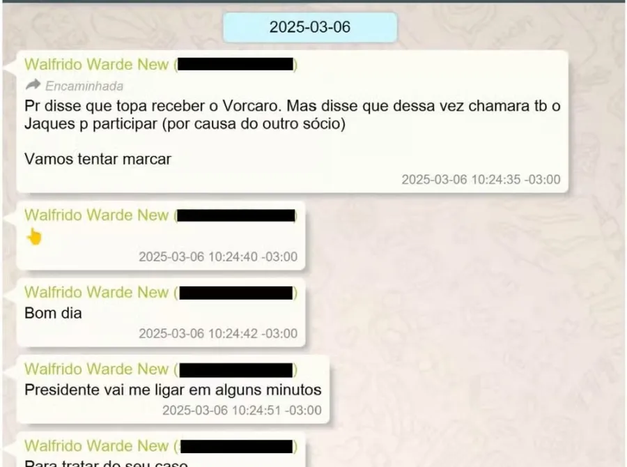 Mensagens de Vorcaro relatam recado atribuído a Lula, diz O Globo